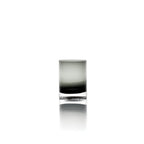 Gobelet à base perlée en verre gris fumé