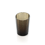 Gobelet à chevrons en verre fumé 10 cm, vue 3