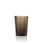 Gobelet à chevrons en verre fumé 10 cm