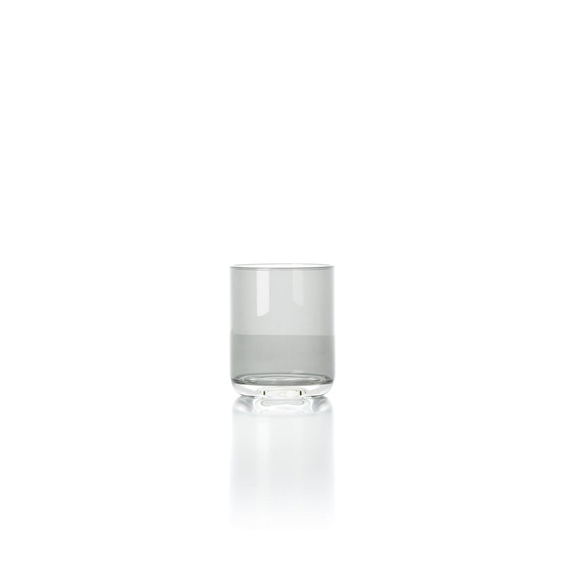 Dimensions Gobelet droit en verre gris fumé 10 cm