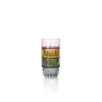 Gobelet empilable à facettes en verre rose, vue 4