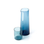 Gobelet haut martelé en verre bleu 10 cm, vue 3
