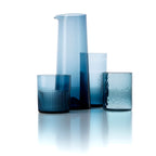 Gobelet haut martelé en verre bleu 10 cm, vue 4