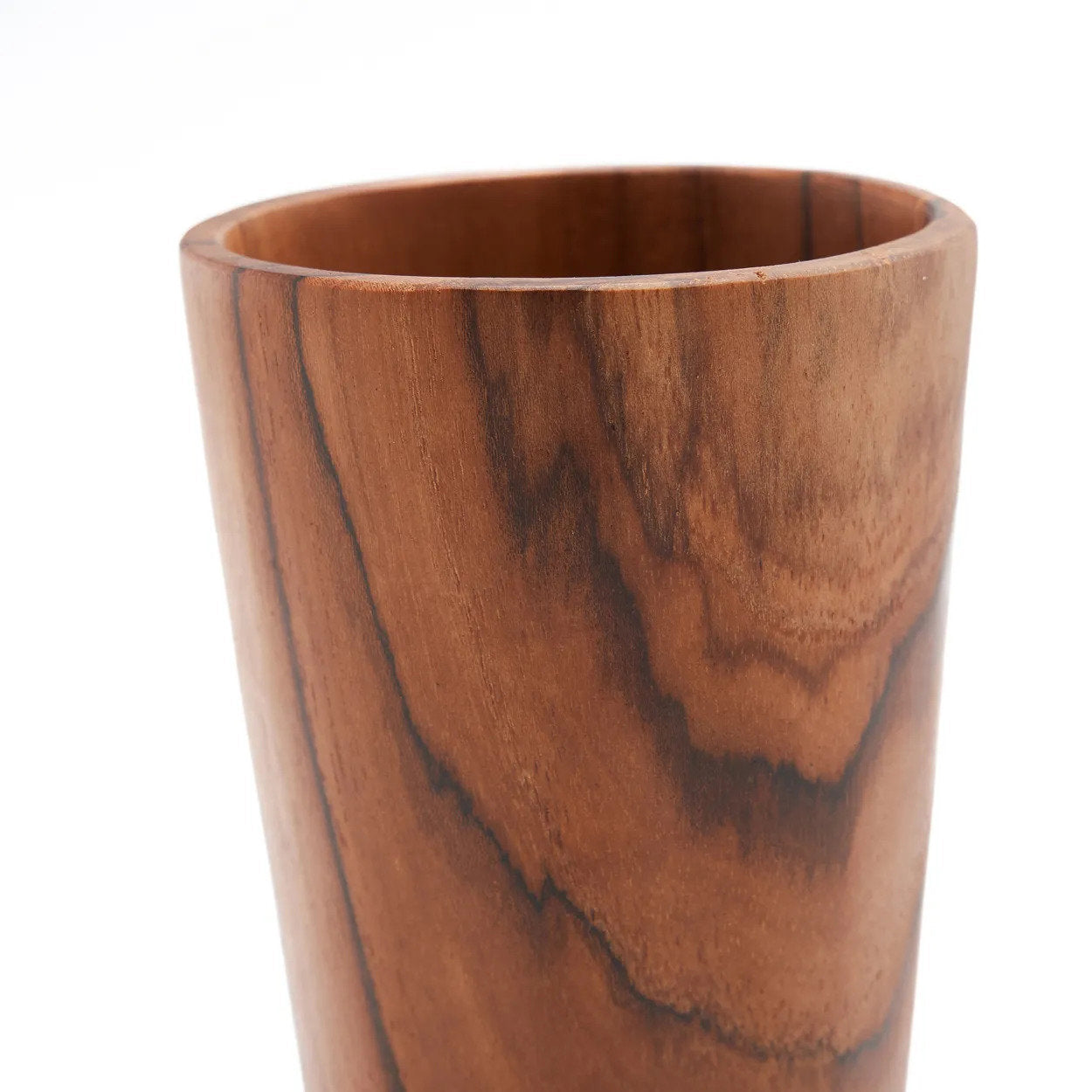 Gobelet haut en teck massif 16 cm, vue 7