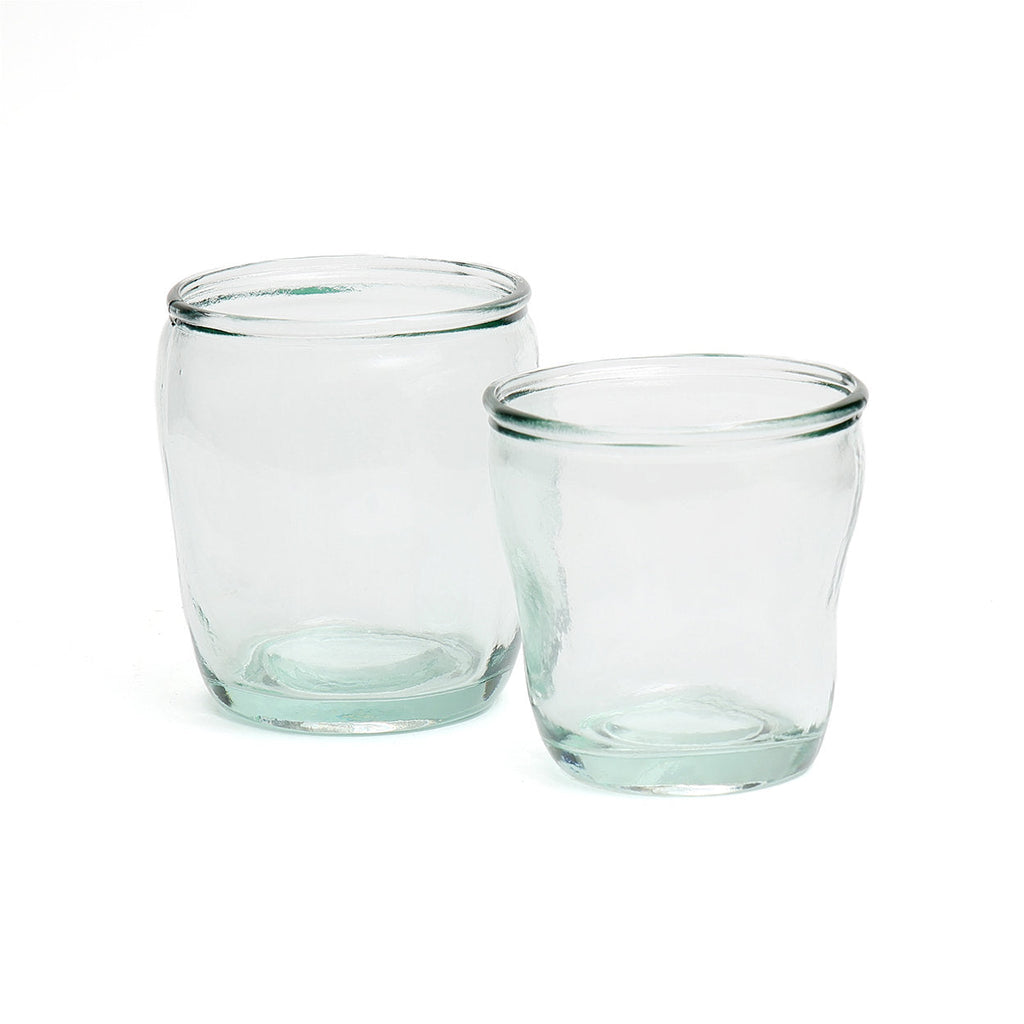 Gobelet ondulé en verre recyclé 9 cm, vue 4
