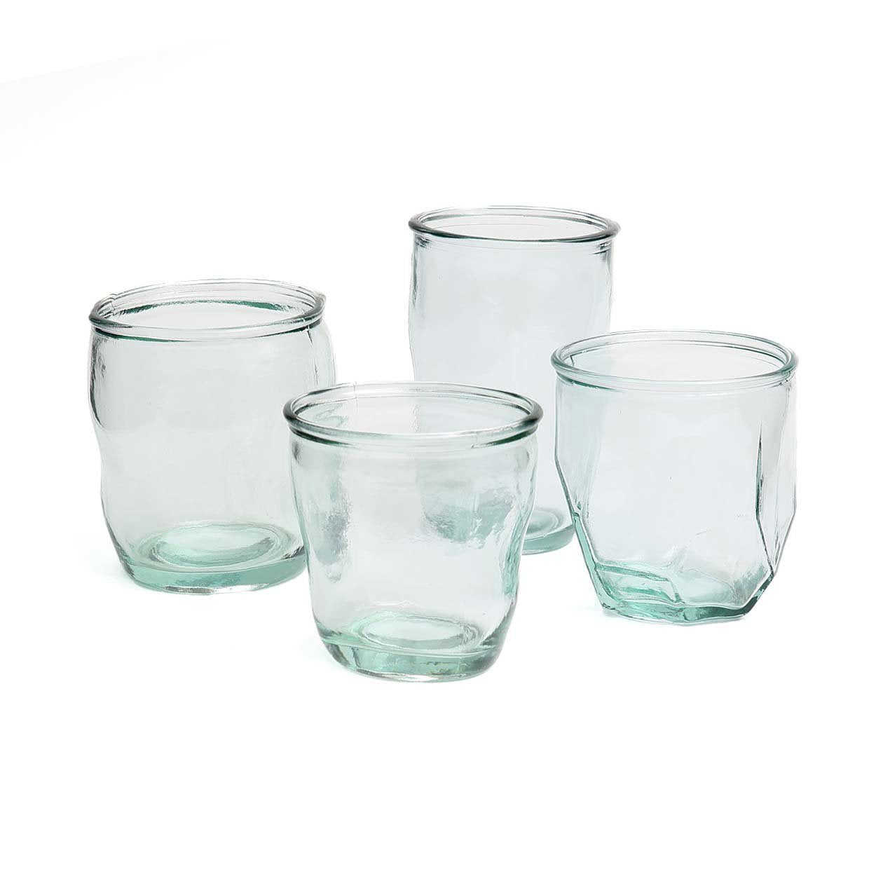 Gobelet ondulé en verre recyclé 9 cm, vue 5