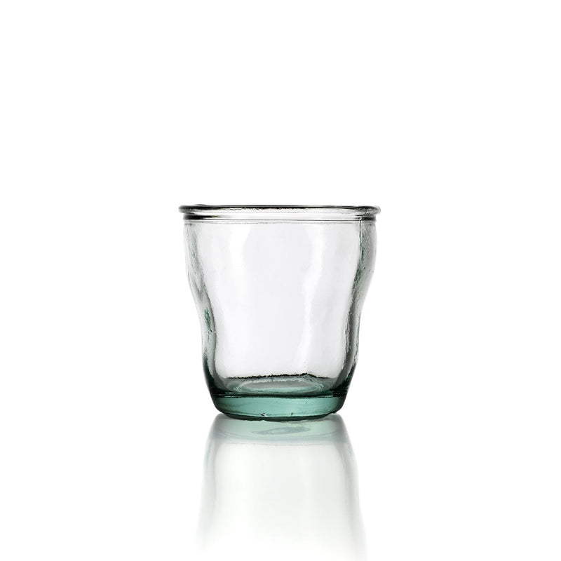 Dimensions Gobelet ondulé en verre recyclé 9 cm