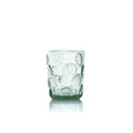 Gobelet à pastilles en verre bullé vert d'eau
