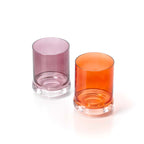 Gobelet à socle transparent en verre prune, vue 4