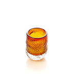Gobelet texturé en verre ambré dégradé, vue 3