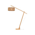 Grand lampadaire arqué Iguazu bambou jute naturel tambour 60 cm E27