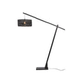 Grand lampadaire arqué Java bambou noir 50 cm E27