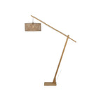 Grand lampadaire arqué Java bambou naturel 50 cm E27