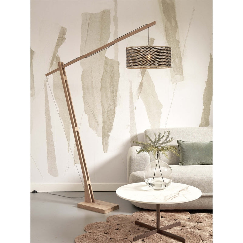 Dimensions Große Bogenleuchte Java natur zweifarbig 50 cm E27