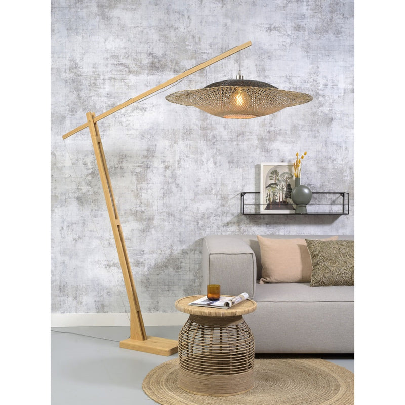 Dimensions Gran lámpara de pie arqueada Kalimantan bicolor 87 cm E27