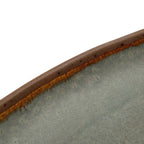 Grand plat ovale Côa en grès émaillé 34 cm, vue 3