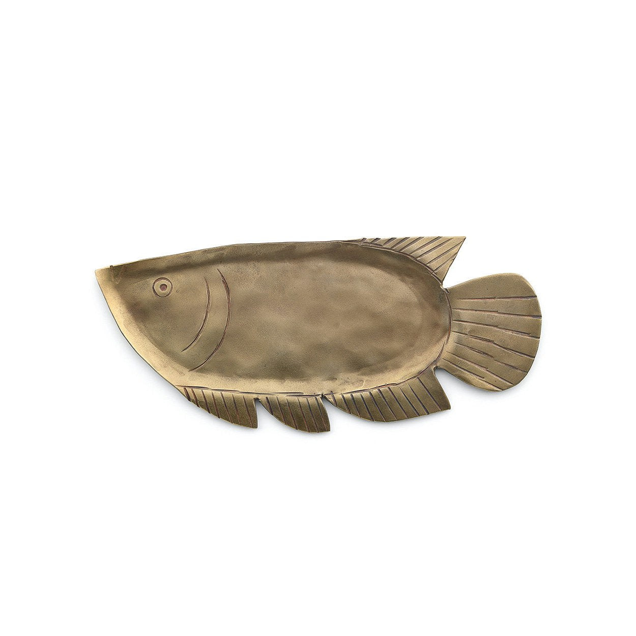 Grand plateau poisson en laiton 27 cm, vue 3