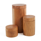 Grand pot à couvercle en teck massif 19 cm, vue 5