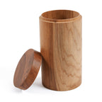 Grand pot à couvercle en teck massif 19 cm, vue 7