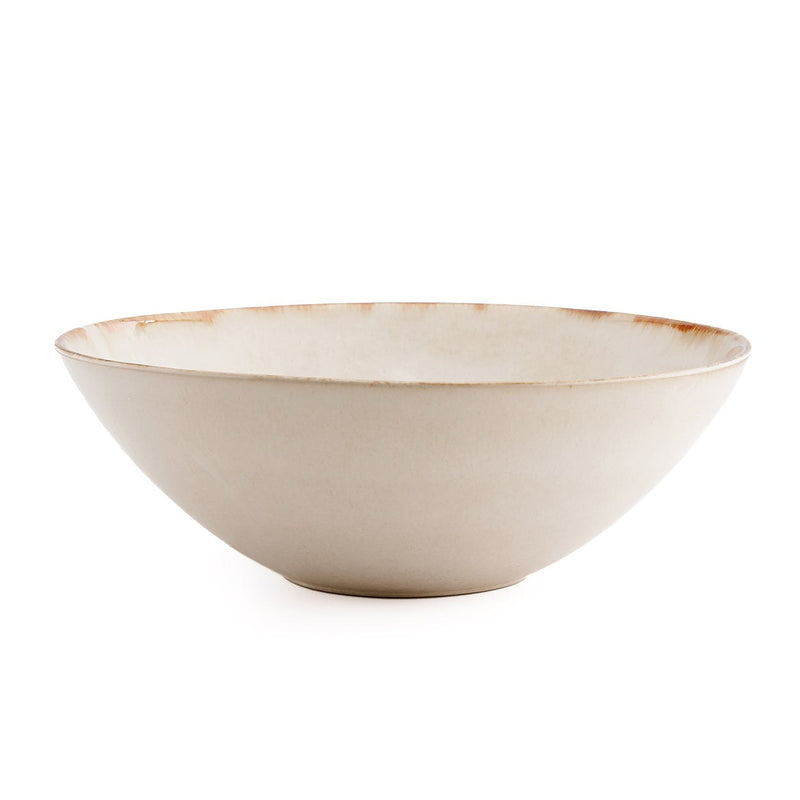Dimensions Grand saladier Cascais en grès ivoire 32 cm