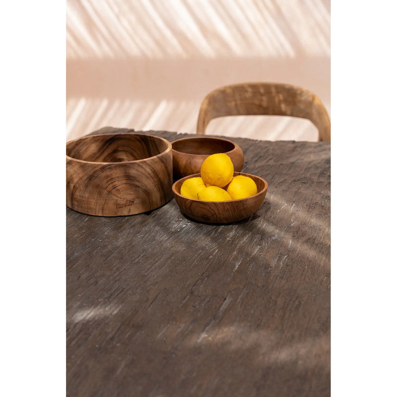 Dimensions Grand saladier en bois de suar 25 cm
