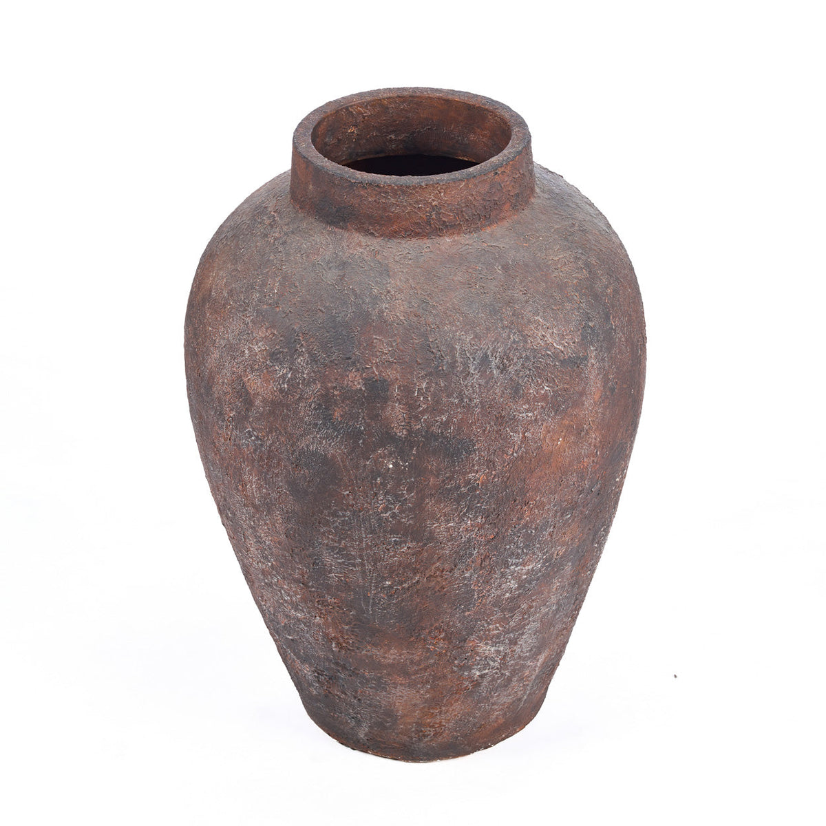 Vase Volcanic vu de trois quarts dessus avec son ouverture et son col court