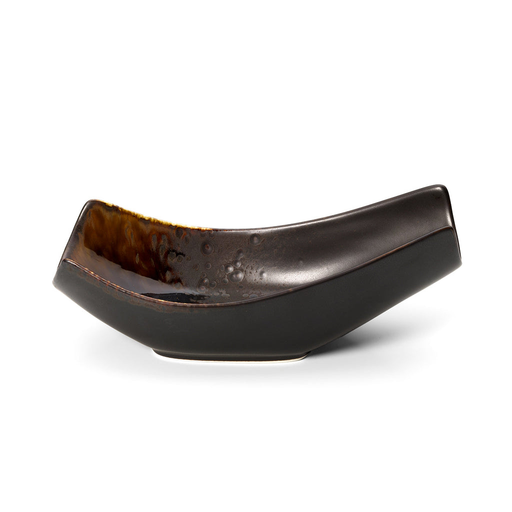 Grande coupe allongée Merapi en céramique 22 cm