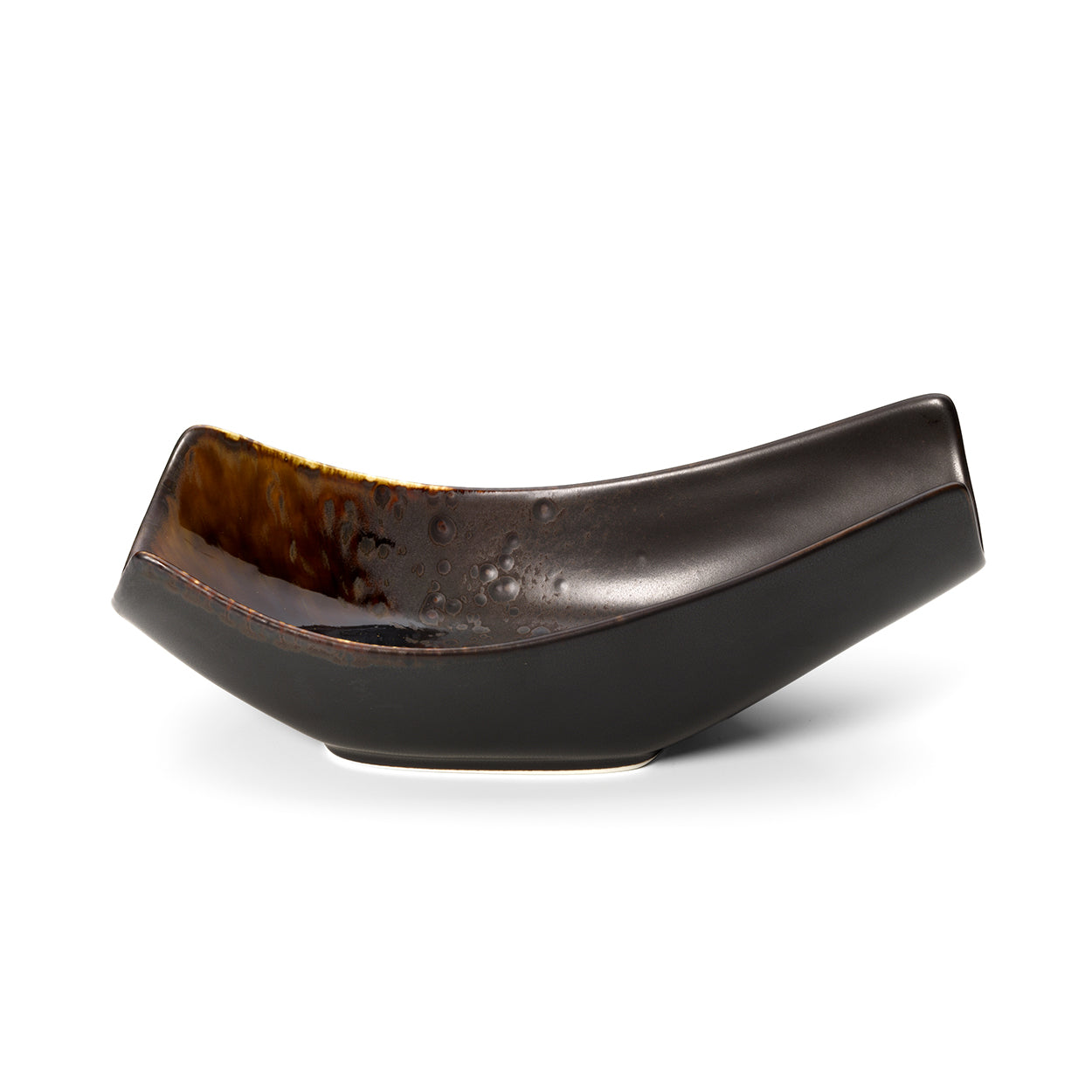 Grande coupe allongée Merapi en céramique 22 cm