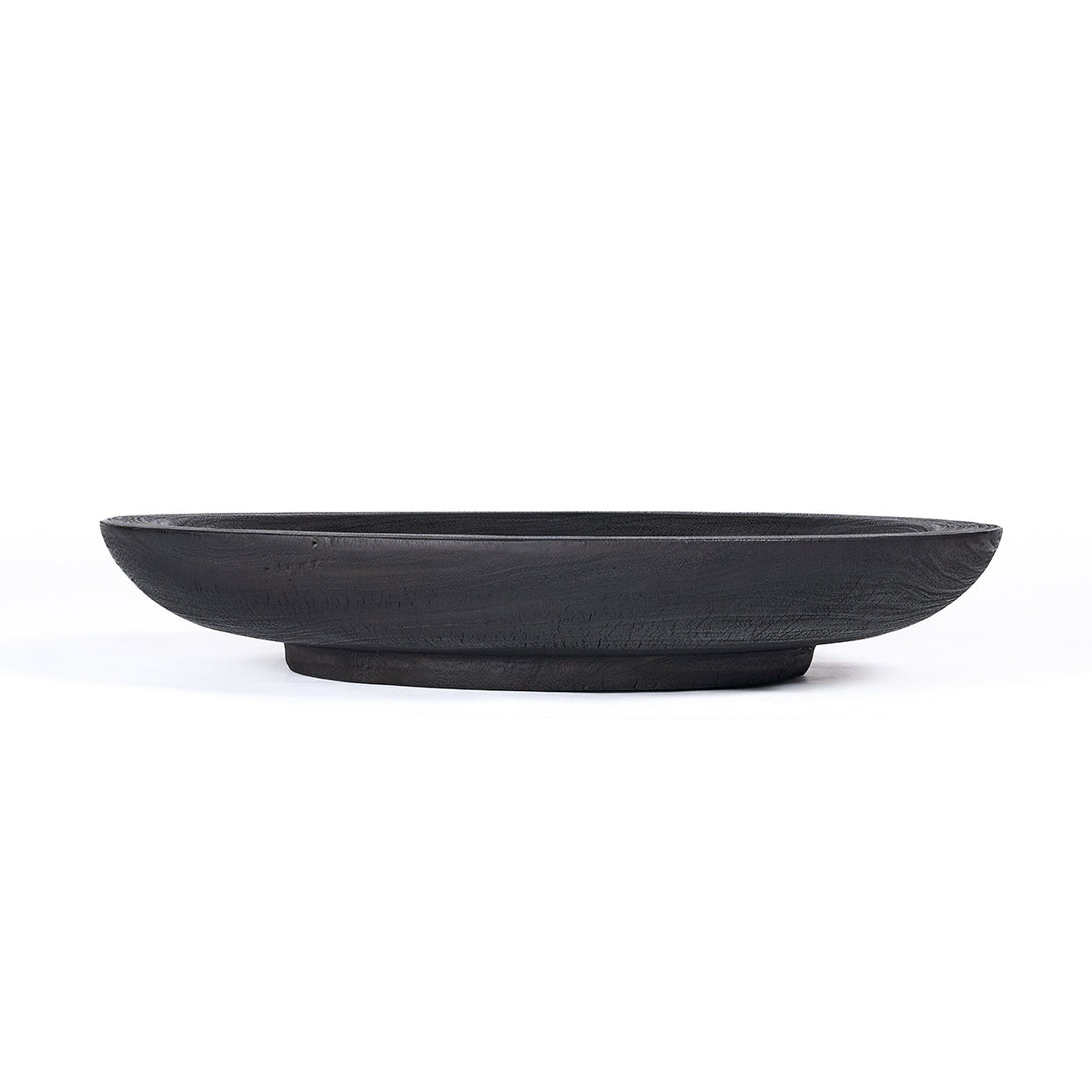 Grande coupe décorative Bowlzilla en bois noirci 60 cm