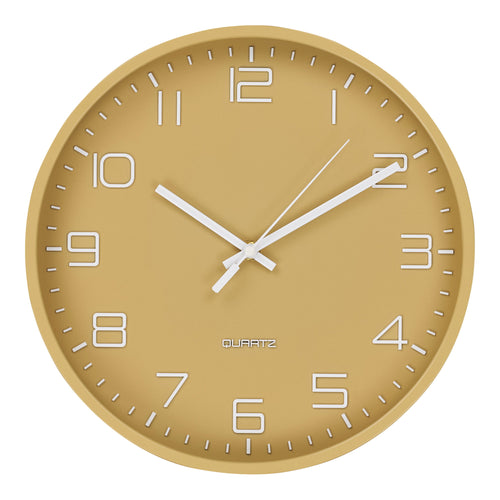 Relógio de parede silencioso Rosolini plástico ocre ø 30 cm