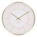 Horloge murale Takamaka aluminium doré cadran blanc graduations rayonnantes Ø40 cm face