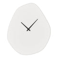 Horloge murale Vienna ciment blanc cassé forme organique aiguilles noires 28x33 cm face