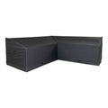 Housse canapé angle Luxury Cover polyester noir 600D forme L, vue trois quarts