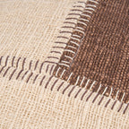 Housse de coussin Cocoa Patchwork en coton écru et brun 50x70 cm, vue 5