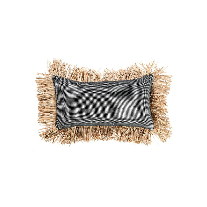 Dimensions Housse de coussin Cotton Bonita en coton chiné et raphia 30x50 cm