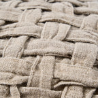 Housse de coussin Crosier en lin naturel tressé 50x50 cm, vue 6