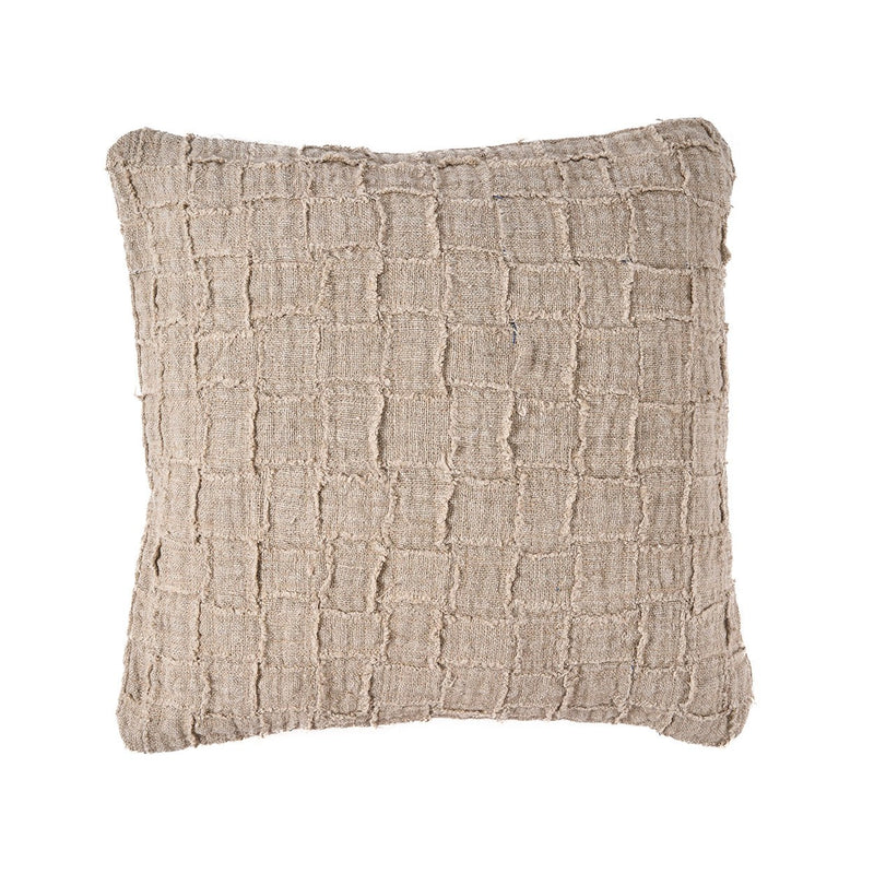 Dimensions Housse de coussin Damier en lin naturel 50x50 cm