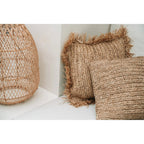 Housse de coussin Flores en raphia crocheté 40x40 cm, vue 7