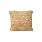 Housse de coussin Flores en raphia crocheté 40x40 cm