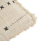 Housse de coussin French Kiss en coton écru 50x50 cm, vue 4