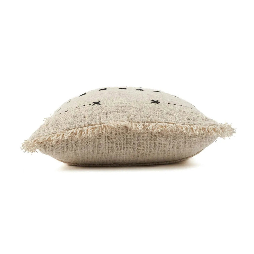 Housse de coussin French Kiss en coton écru 50x50 cm, vue 7