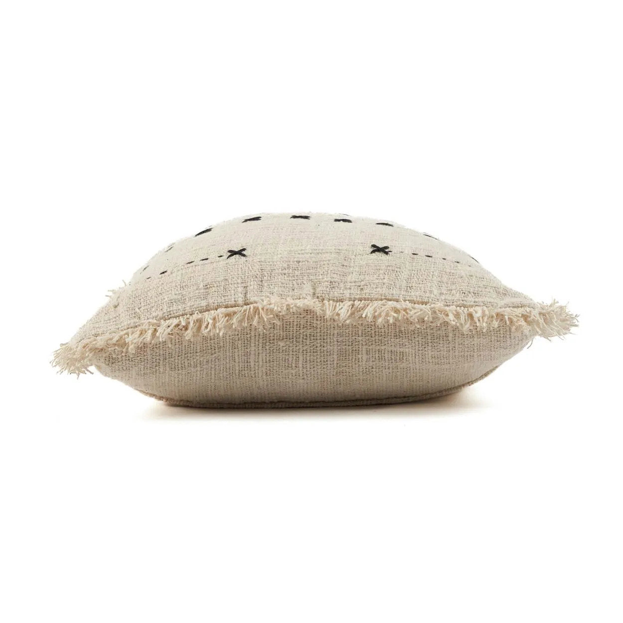 Housse de coussin French Kiss en coton écru 50x50 cm, vue 7
