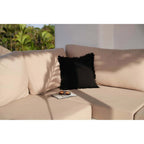 Housse de coussin Full Moon en coton noir 50x50 cm, vue 4