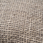 Housse de coussin Grain en lin chiné écru et anthracite 50x50 cm, vue 8