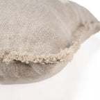 Housse de coussin Ivory Cross en lin greige 50x50 cm, vue 5