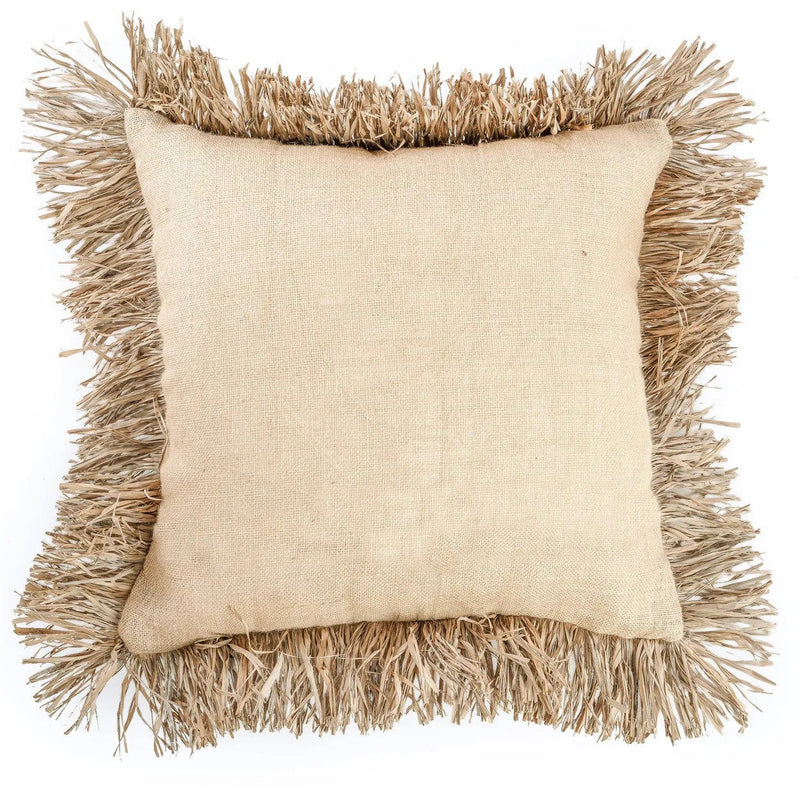 Dimensions Housse de coussin Jute Bonita en toile de jute et raphia 60x60 cm