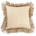 Housse de coussin Jute Bonita en toile de jute et raphia 60x60 cm