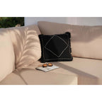 Housse de coussin Kasbah en coton noir 50x50 cm, vue 4