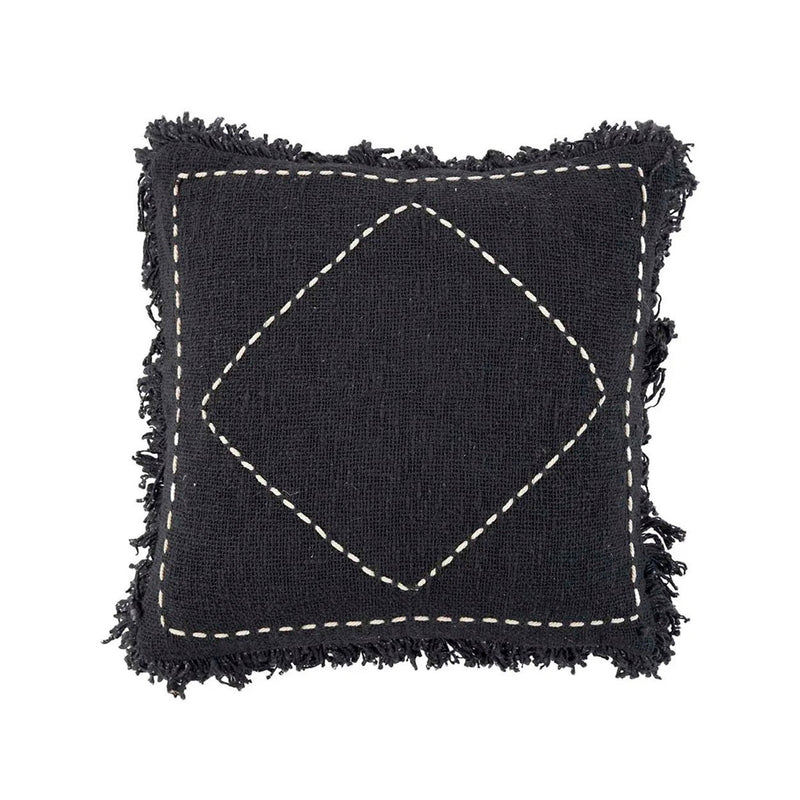 Dimensions Housse de coussin Kasbah en coton noir 50x50 cm