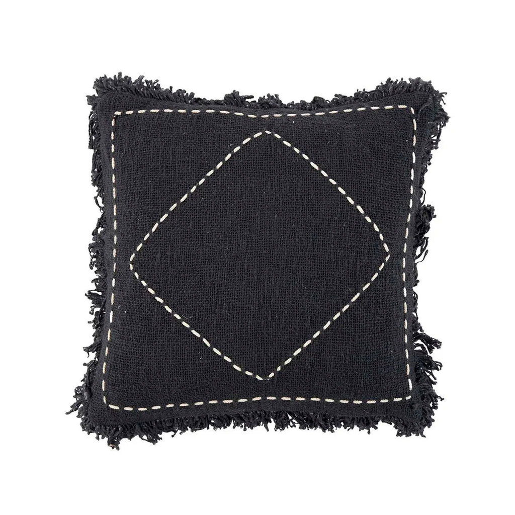 Housse de coussin Kasbah en coton noir 50x50 cm